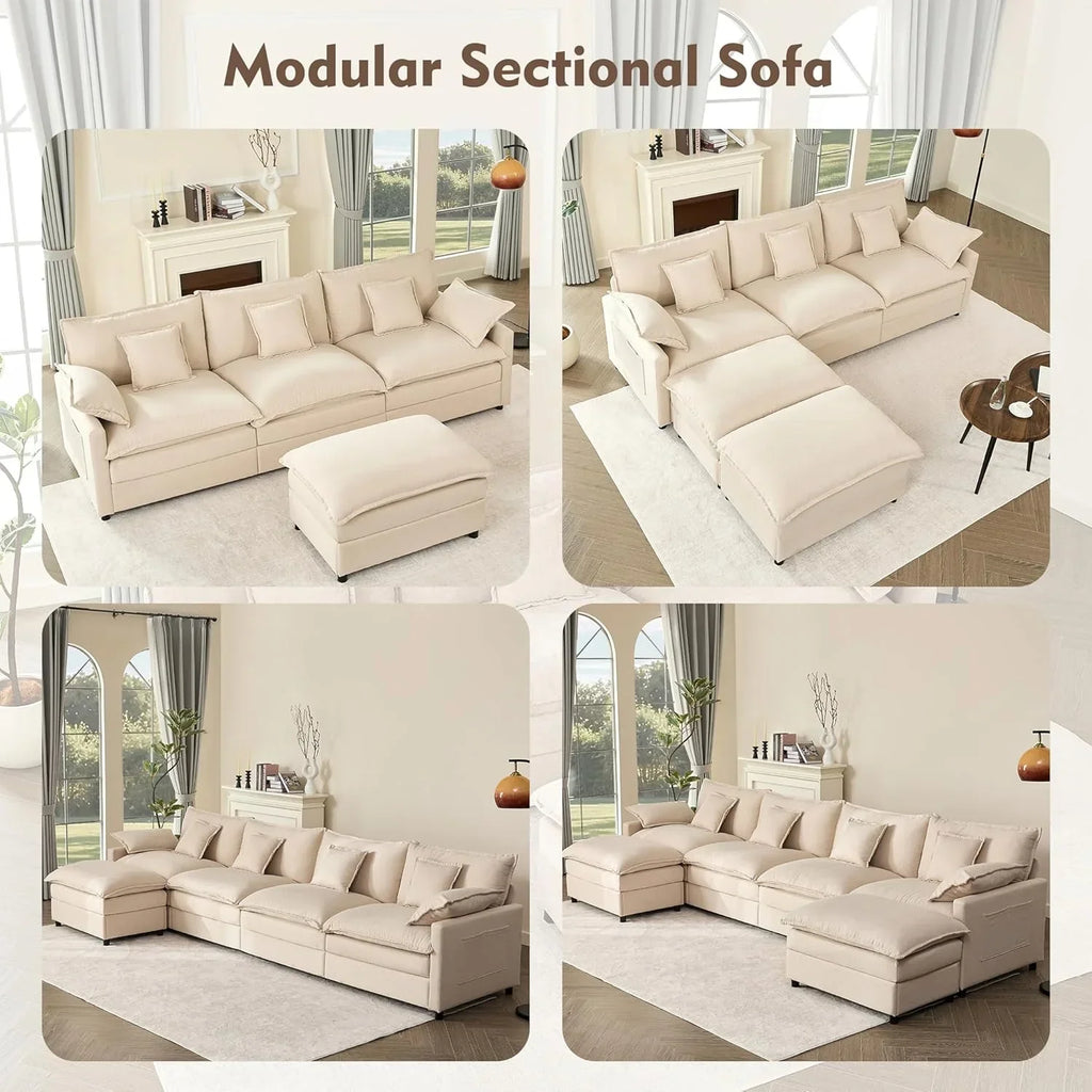 108 U-shaped sofa modular sofa Comfortable cloud sofa