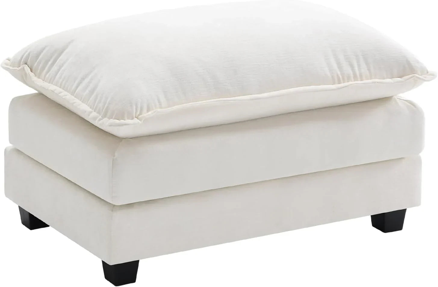 111.4 Inch L Shaped Modern Sofa Modular Cloud Sofa with Ottoman 4 Seater Chenille Deep Seat Sofa
