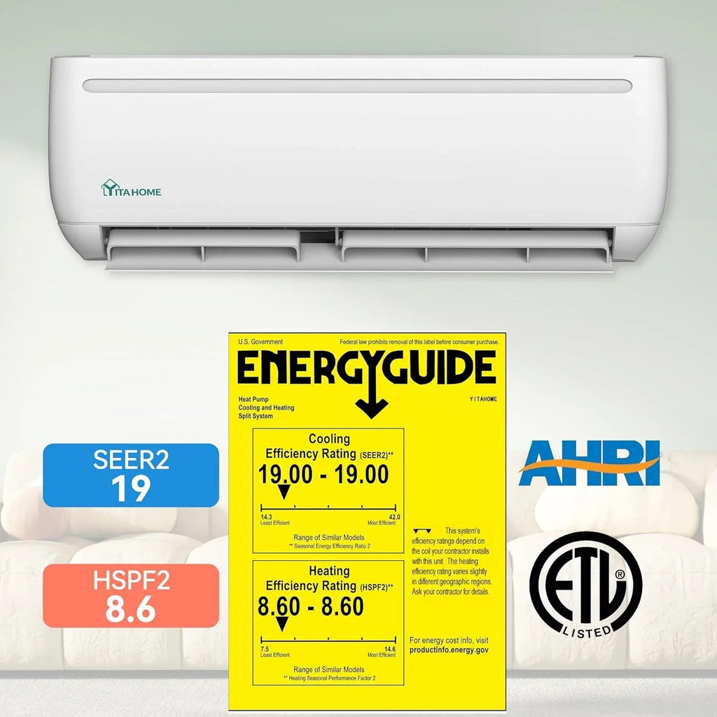 12000 BTU Mini Split Air Conditioner Heat Pump System Wifi Enabled 20 SEER2 115V Inverter Ductless