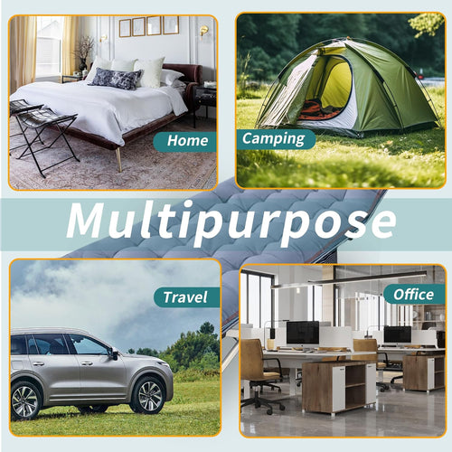 2 Pack Camping Cot with Mattress Comfortable Cot Bed Folding Cot Heavy Duty Cots for Sleeping with Carry Bag for Adults Kids Guest Bed Outdoor Indoor Home