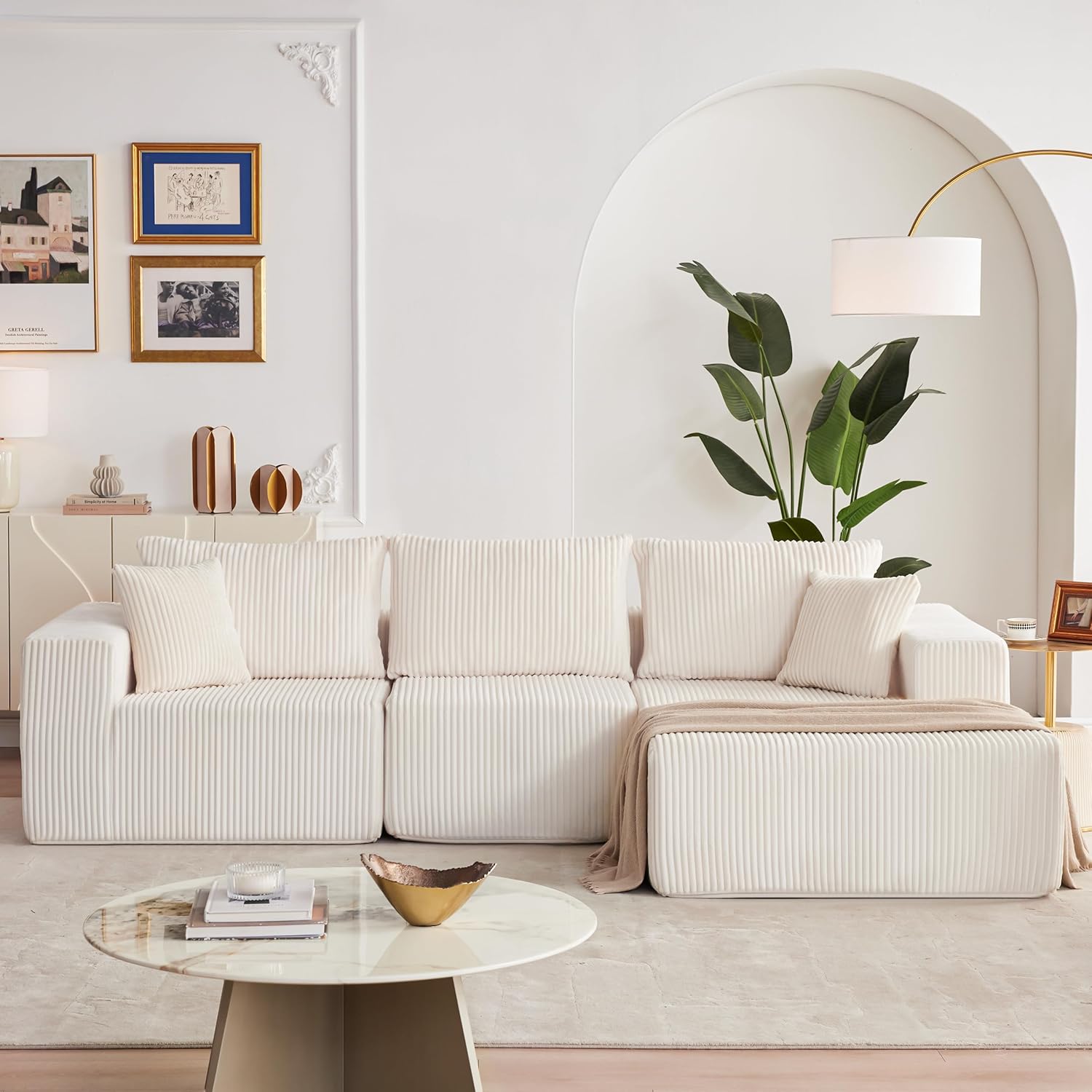 108 Modular Sectional Sofa Cloud Sectional Couch Modern Modular L-Shape Sofa Couch