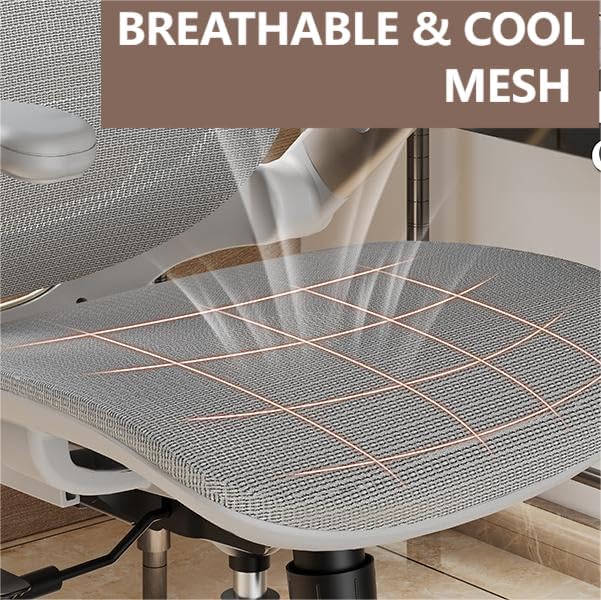 GABRYLLY Ergonomic Office Chair, High Back Home Desk Chair with Headrest, Flip-Up Arms, 90-120° Tilt Lock and Wide Cushion, Big and Tall Mesh Chairs for Man Woman, Black Task Chair