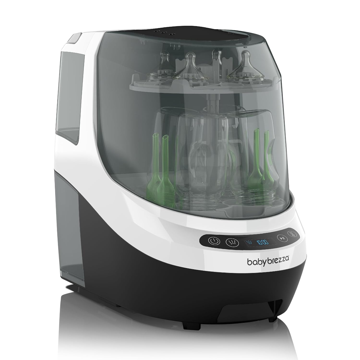 Baby Bottle Washer Pro - Baby Bottle Washer, Sterilizer + Dryer - All in One Machine Cleans Bottles, Pump Parts, & Sippy Cups - Replaces Hand Washing, Bottle Brushes and Drying Racks-Brezza