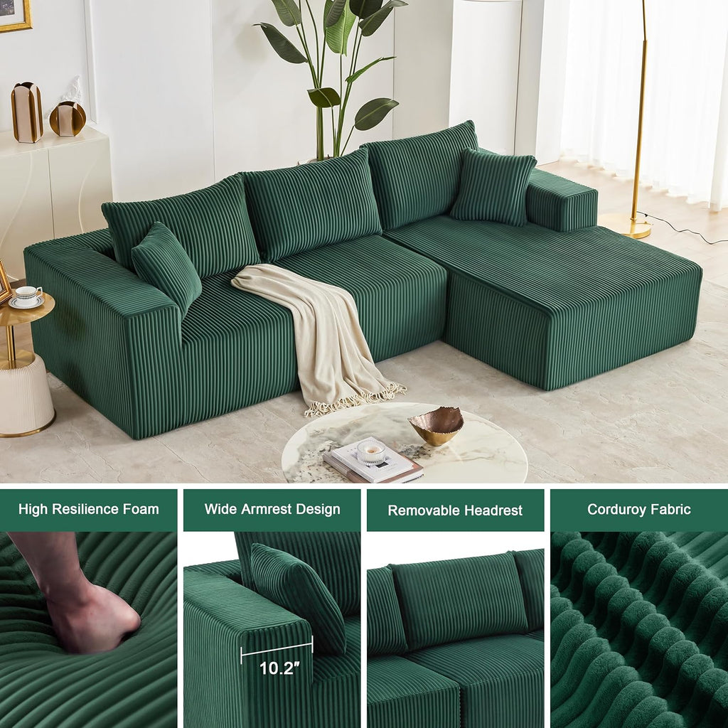 108 Modular Sectional Sofa Cloud Sectional Couch Modern Modular L-Shape Sofa Couch