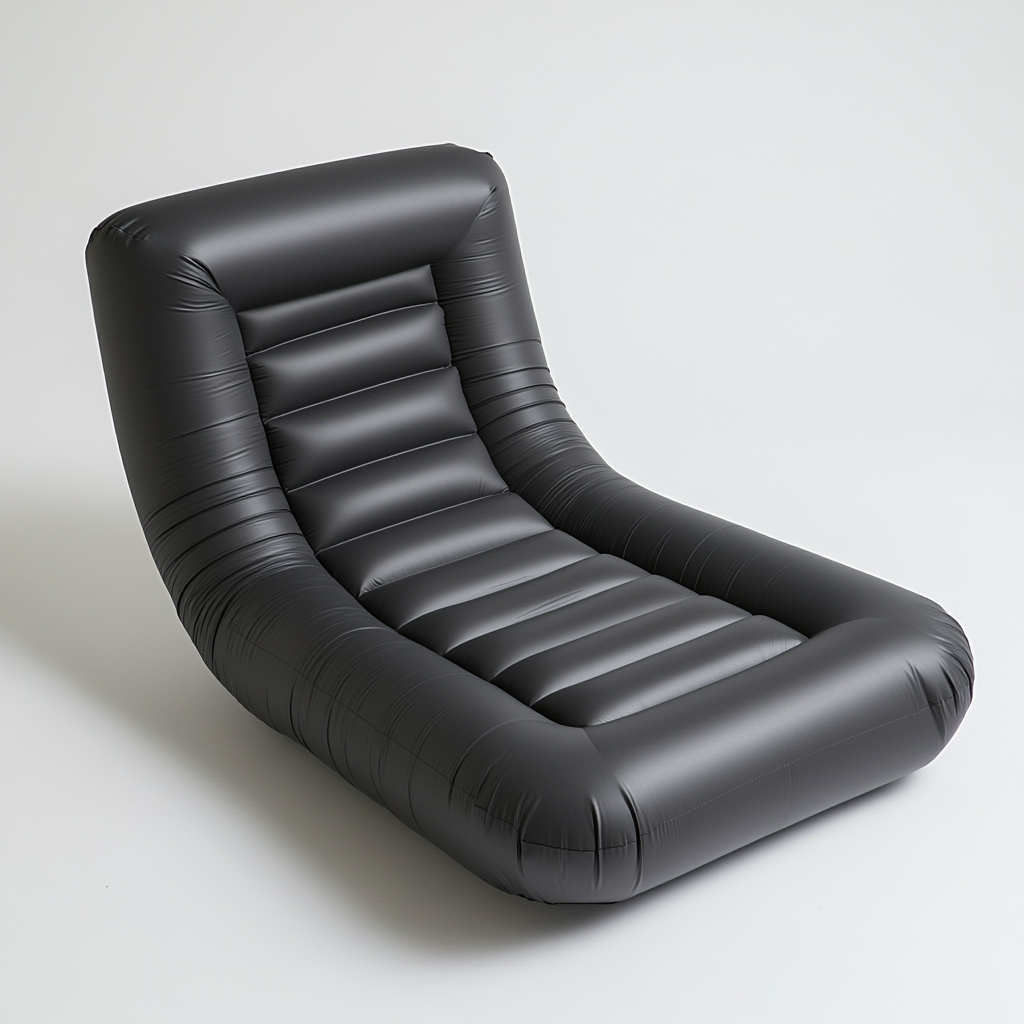 Padic Inflatable Sofa - High-Density Tech-Fiber - Professional Grade Orthopedic Support - Reinforced Structural Internal Beams - Charcoal Grey
