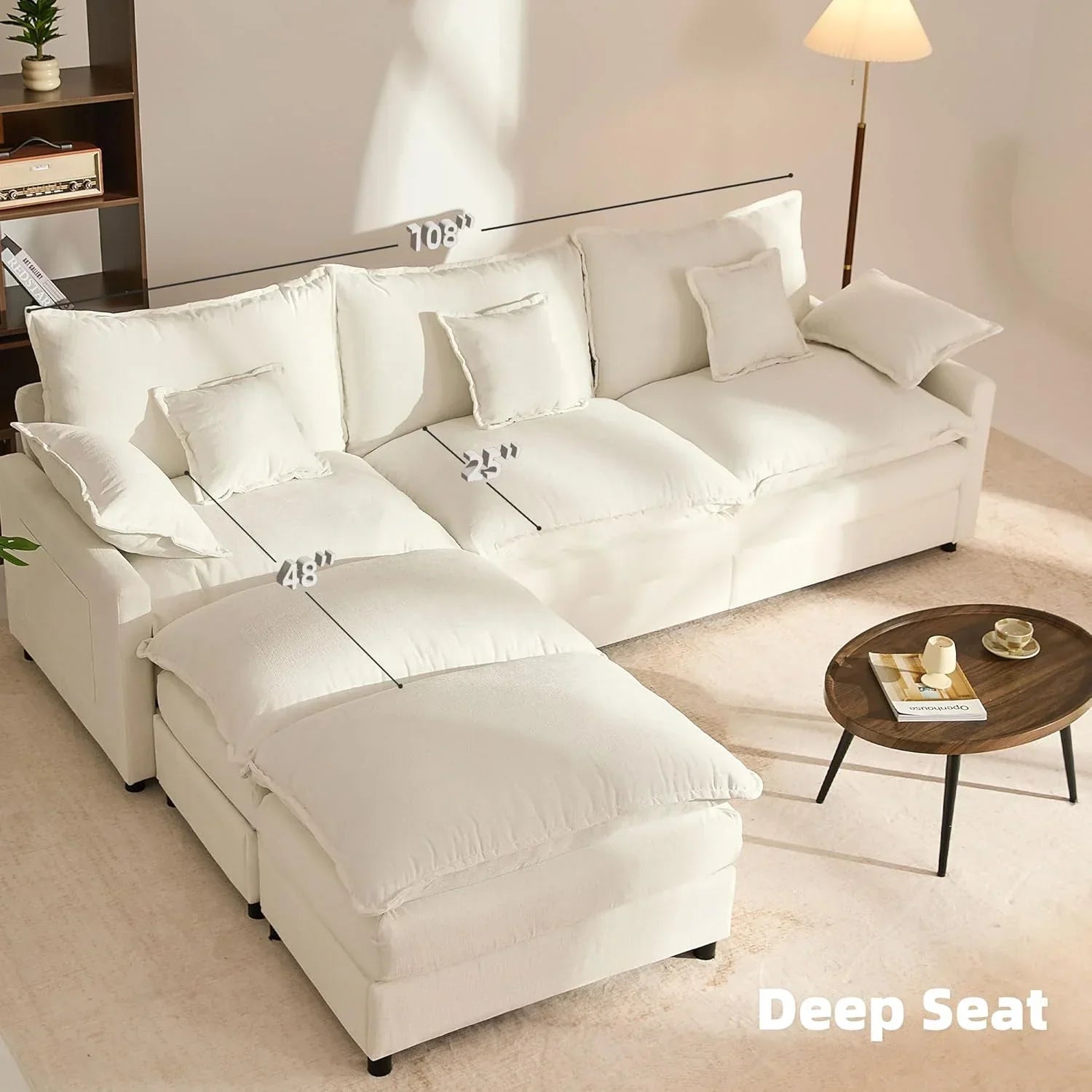 108 U-shaped sofa modular sofa Comfortable cloud sofa