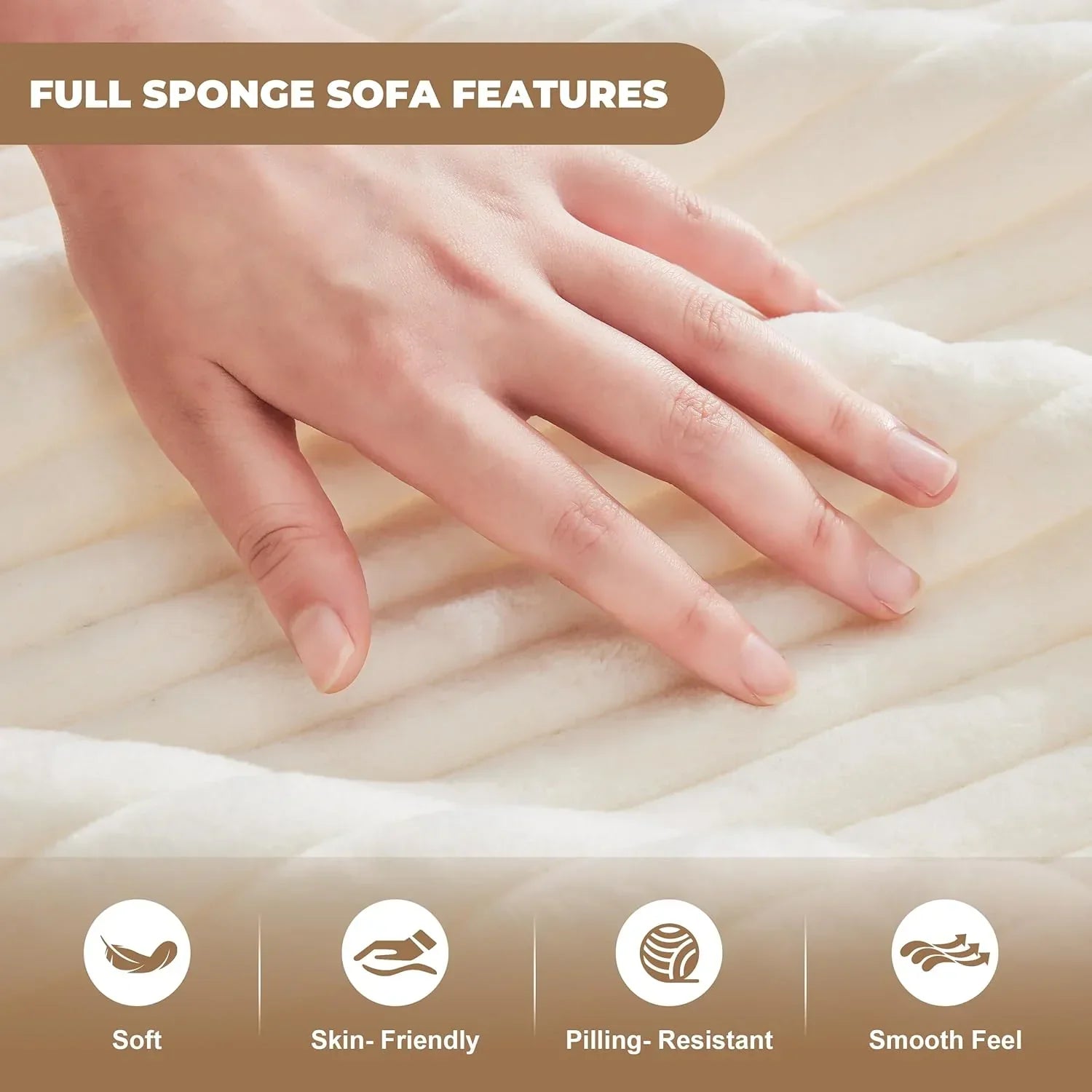 110-inch cloud sofa boneless sofa in the living room modular sofa with deep seats