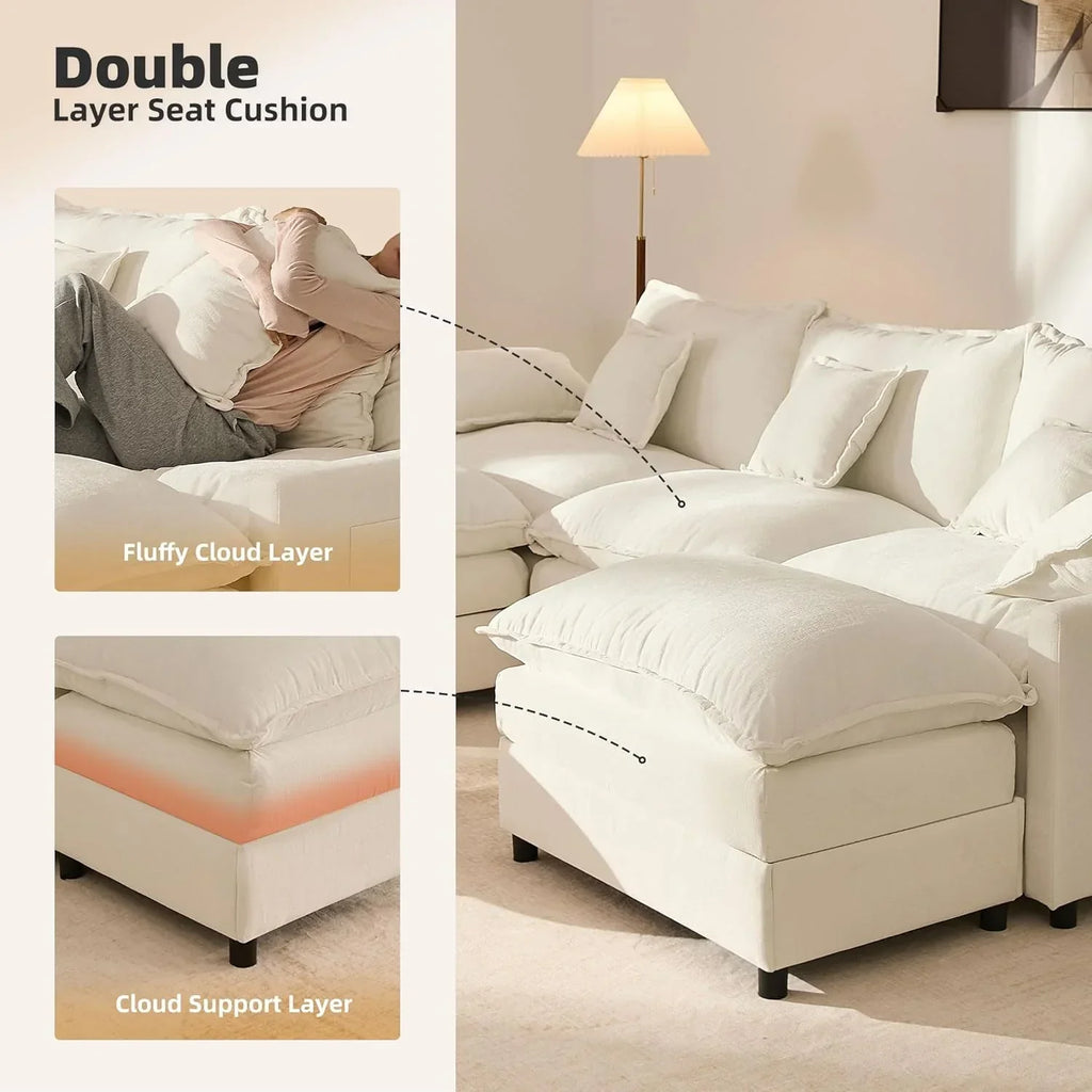108 U-shaped sofa modular sofa Comfortable cloud sofa