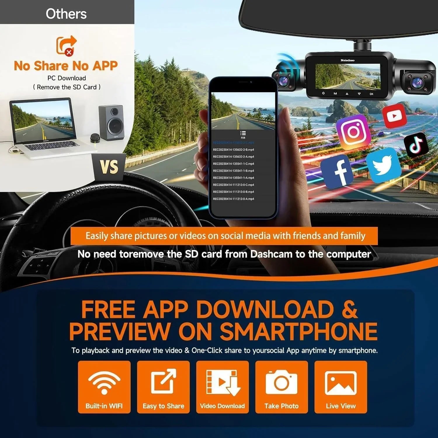 360æŽ?Dash Cam 4-Channel FHD 4*1080P Wi-Fi GPS Voice Control Car Camera Front 2K+1080P