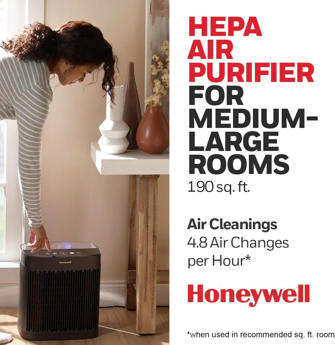 190 Medium-Large Rooms HEPA Air Purifier