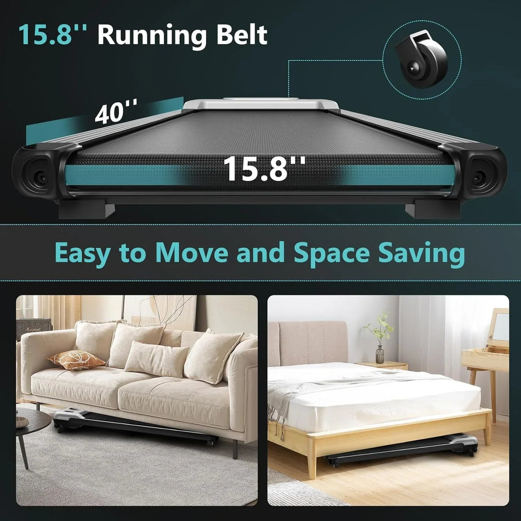 2.5 HP Portable Treadmill with Inclined Walking Pad Panel and Remote 4-in-1 Walking Treadmill