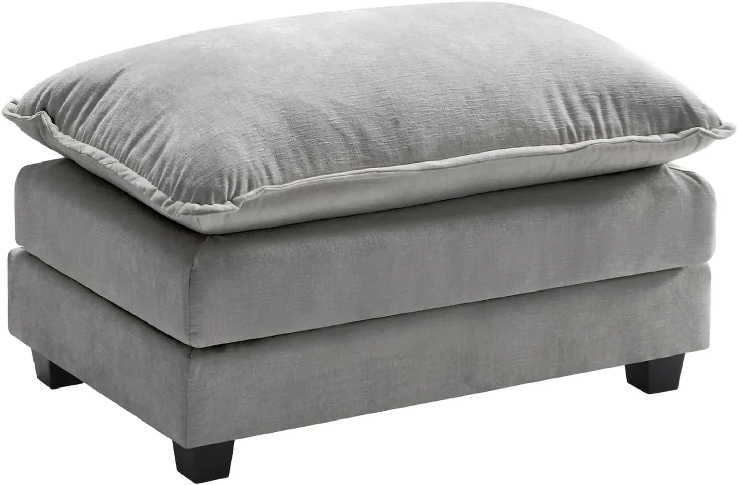 111.4 Inch L Shaped Modern Sofa Modular Cloud Sofa with Ottoman 4 Seater Chenille Deep Seat Sofa