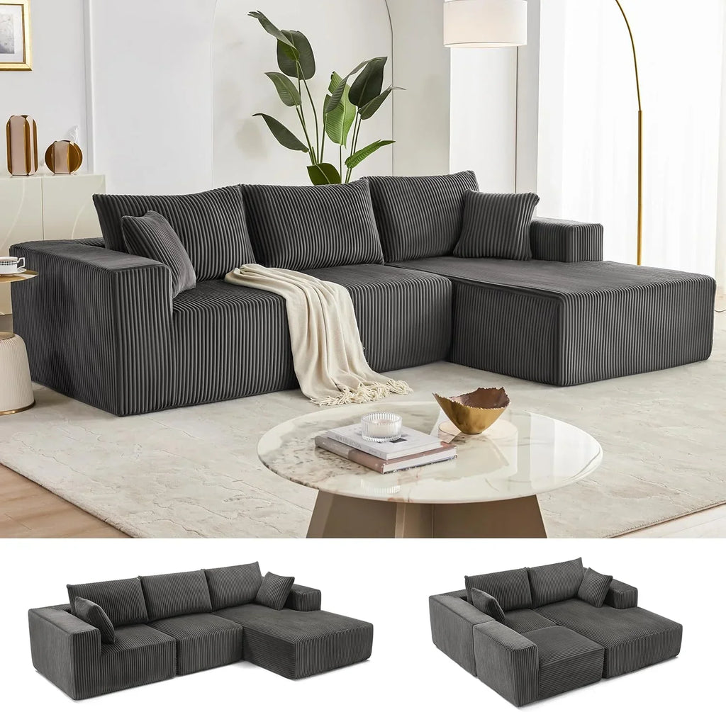 108 inch sectional sofa cloud sectional sofa with deep seat modern sectional L shaped sofa