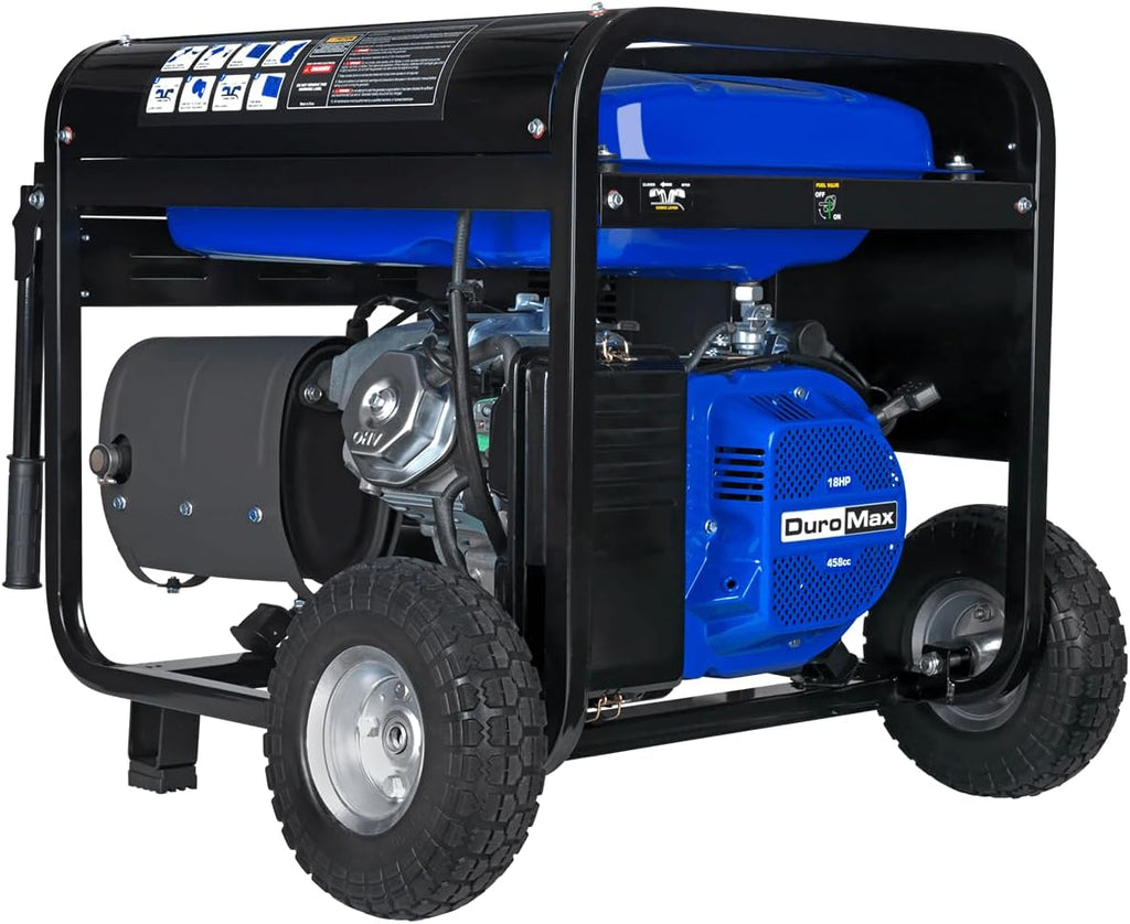 DuroMax XP13000EH 13,000-Watt Dual Fuel Portable Generator - Gas & Propane, Electric Start, Whole Home Backup Power, Transfer Switch Ready, RV & Emergency Ready