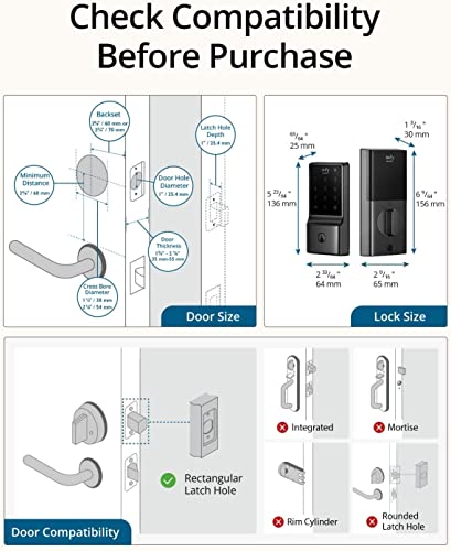 eufy Security Smart Lock C210, 5-in-1 Keyless Entry Door Lock, Built-in WiFi Deadbolt