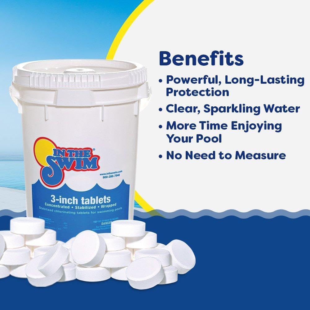 In The Swim Pool Shock 68% Cal-Hypo Granular Sanitizer for Crystal Clear Water Defends Against Bacteria, Algae, and Microorganisms