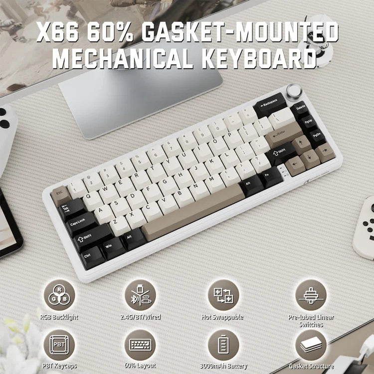 ATTACK SHARK X66 Wireless Mechanical Keyboard