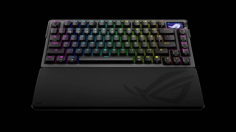 ASUS ROG Azoth Wireless Keyboard – 75% Custom, OLED Screen, NX Snow Switches, Gasket Mount, PBT Keycaps