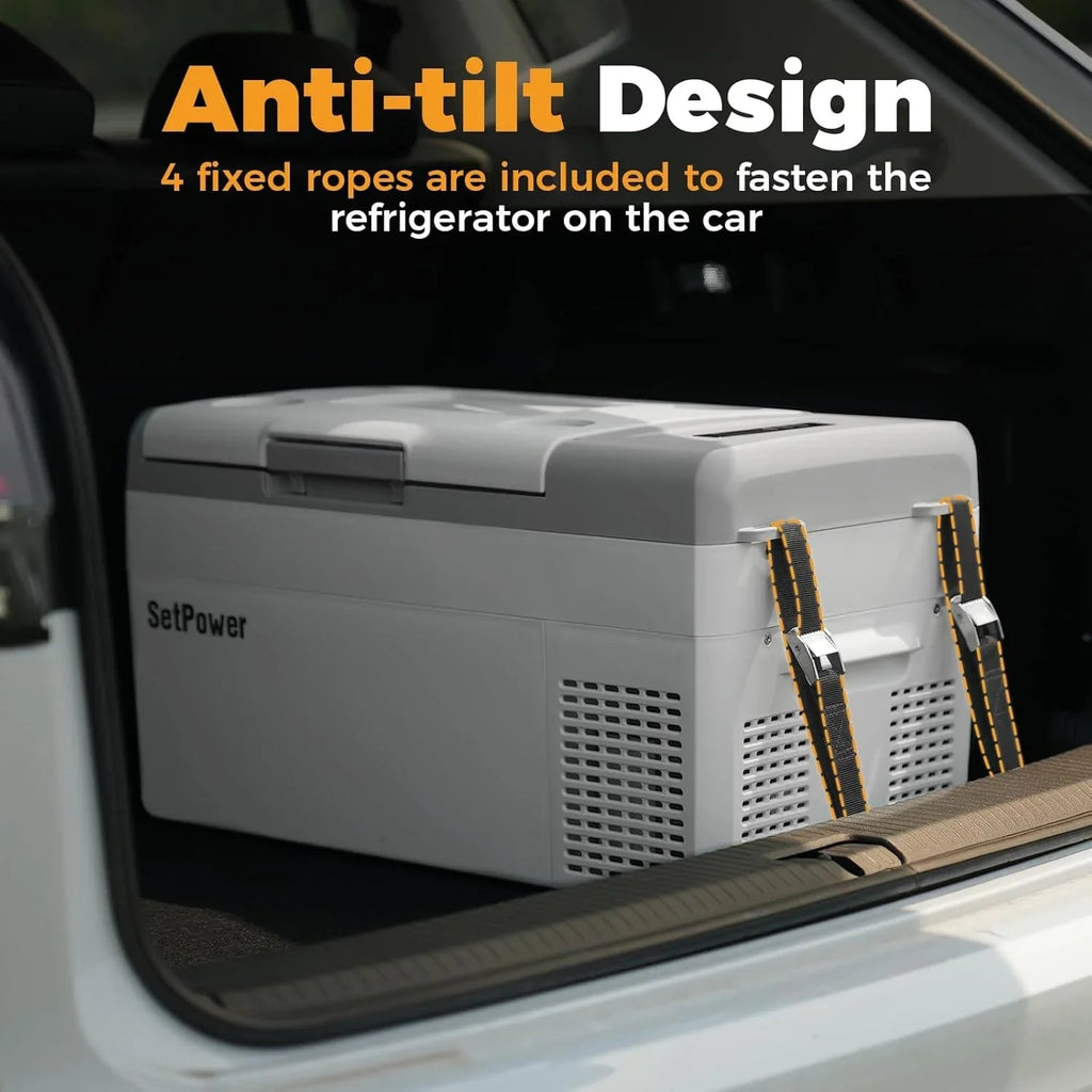 12V Refrigerator 21 Quart Portable Freezer 50 Hours Keep Cool Electric Cooler Car Refrigerator