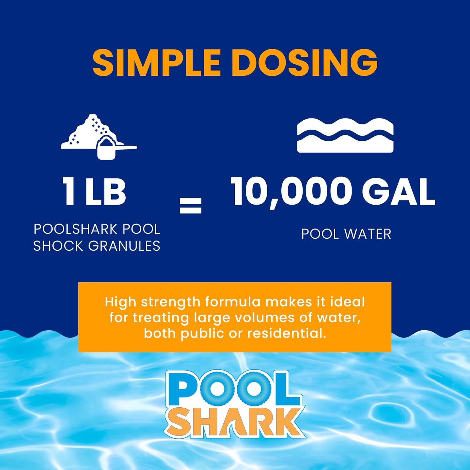 68% Calcium Hypochlorite Pool Shock for Swimming Pools - Chlorine Granules Swimming Pool Shock 50 lbs Bucket - Pool Chlorine for Inground and Above Ground Pool Treatment, Saltwater (50lbs)