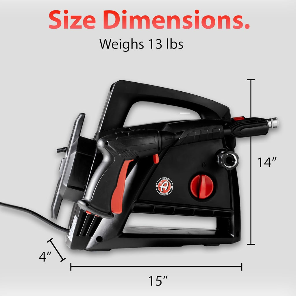 Electric Pressure Washer 2.0, Powerful 1.4 GPM 2000 PSI Car Pressure Washer Sprayer, Snub Nose & Tip Attachment, Use,Car Soap, Patio Boat RV Motorcycle Car Garage Deck Adam's Polishes