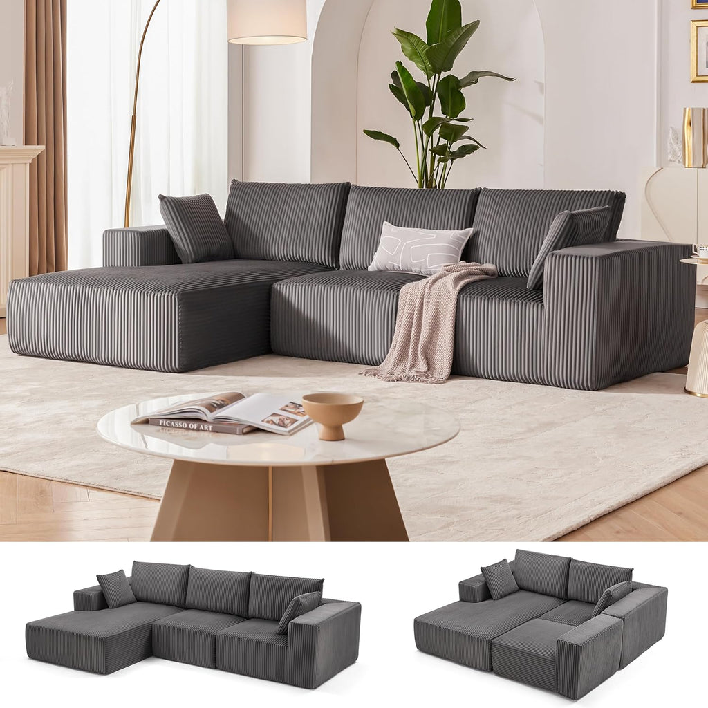 108 Modular Sectional Sofa Cloud Sectional Couch Modern Modular L-Shape Sofa Couch