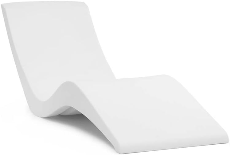 Classic White - in-Pool Chaise Lounger – Designed for Water Depths Up to 9" – Aqua Outdoors – Set of 2 – Compatible with All Pool Types - Poolside & Sun Deck Tanning