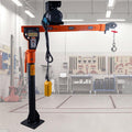 1100lb Folding Dismountable Household Hoist Truck Crane with Electric Hoist (110V) 880lb Pulling Force, Jib Cranes for Factory, Warehouse, Construction