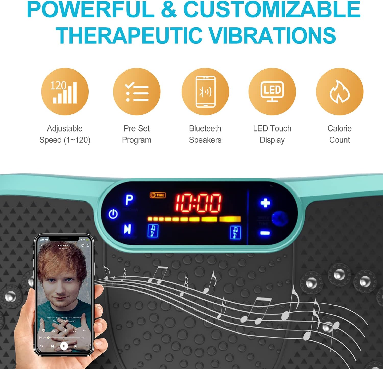 Vibration Plate Fitness Platform Exercise Machine Vibrating Lymphatic Drainage Shaking Full Body Shaker Workout Vibrate Stand Shake Board Sport Gym for Weight Loss Fat Burner for Women Men