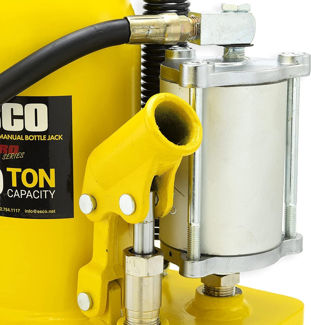 ESCO 30 Ton Pro Series Air Hydraulic Bottle Jack Heavy Duty Lifting for Automotive and Industrial Use
