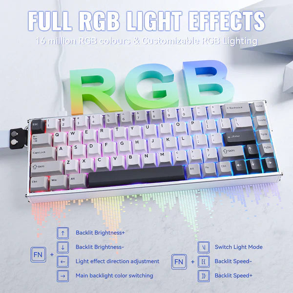 ATTACK SHARK X68MAX HE Rapid Trigger Aluminum Keyboard Magnetic Switch