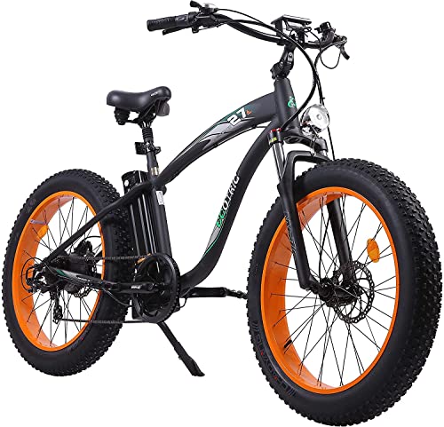 750W Electric Bike 26 测 Fat Tire Adult Electric Bicycles 48V 13AH Removable Lithium Battery Ebike with Suspension Fork Aluminium Frame Beach Snow Mountain E-Bike for Adults