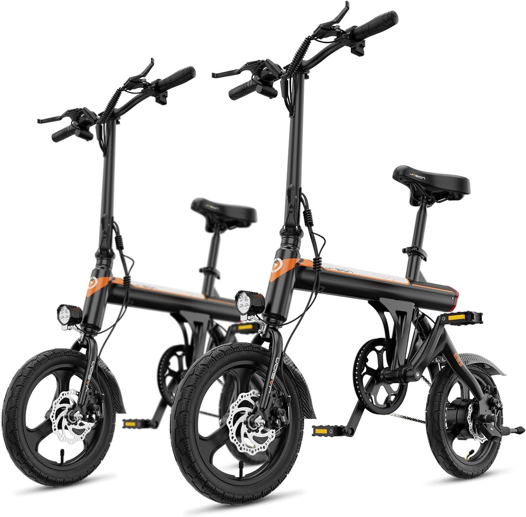 EB3 Electric Bike Adults 21mph, 500W Peak Motor, 270Wh Battery, Rear Suspension, 3 Levels Assist, 14" Folding Ebike for Adults and Teens, Complies to UL2849