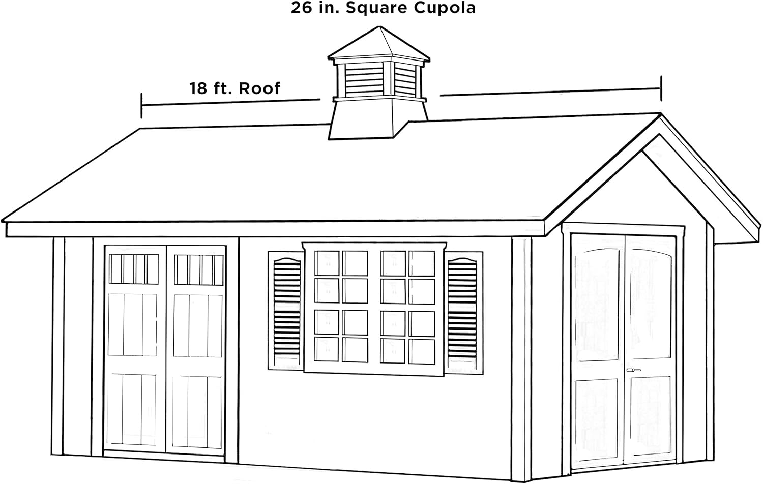 Good Directions 2126CV Coventry Vinyl Cupola, 26" square x 35" high, White