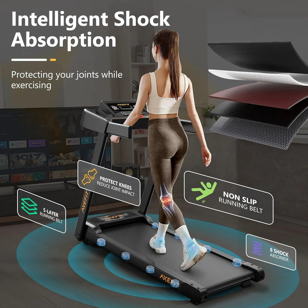 2.5 HP Portable Treadmill with Inclined Walking Pad Panel and Remote 4-in-1 Walking Treadmill
