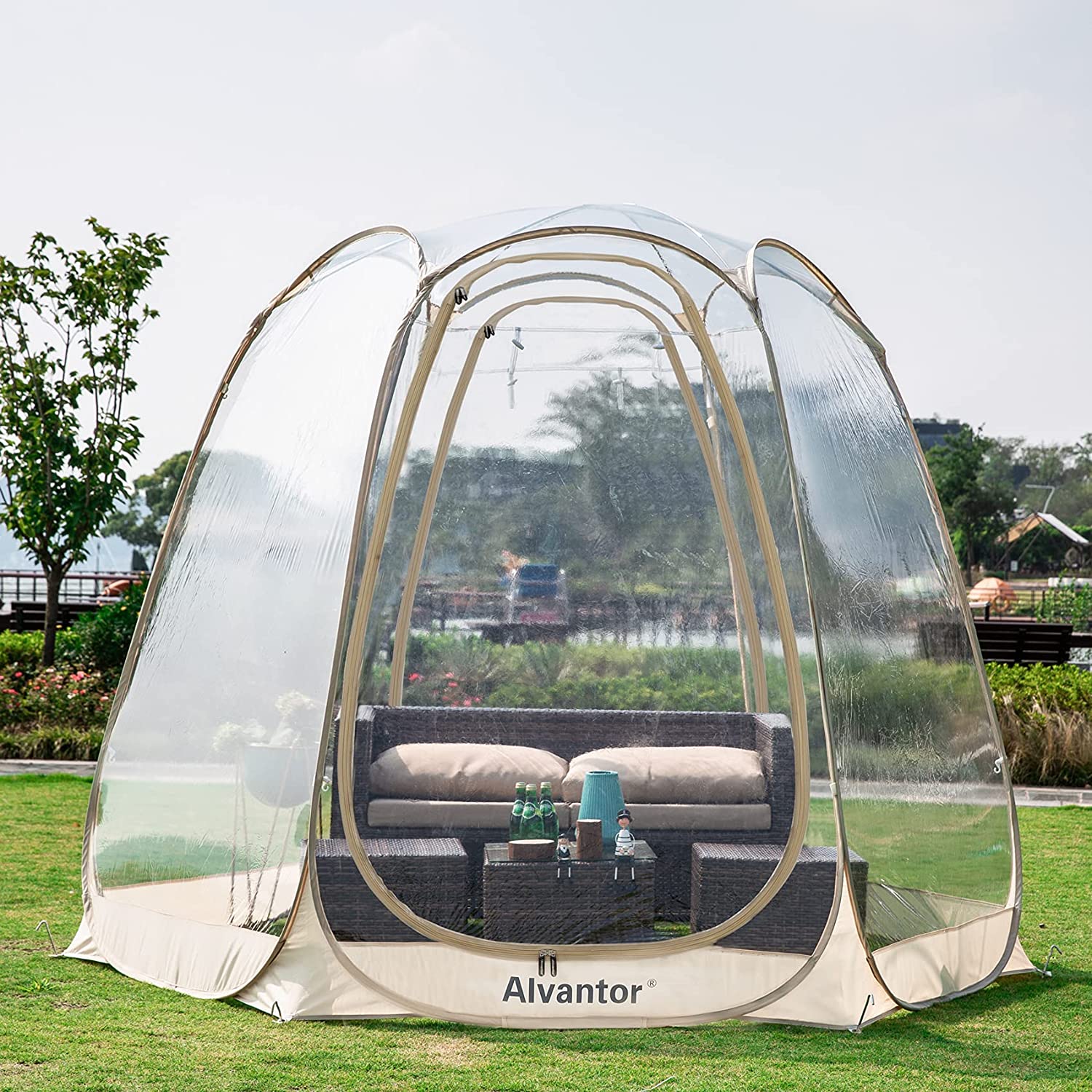 Bubble Tent Pop Up Gazebo, 8-10 Person Igloo Dome Garden Patio Canopy Shelter
