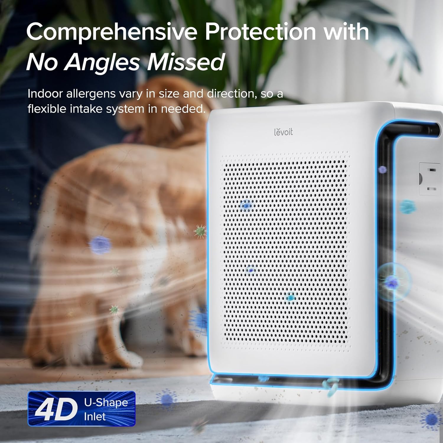 Air Purifiers for Home Large Room Up to 1800 Ft² in 1 Hr with Washable Pre-Filter, Air Quality Monitor, Smart WiFi, HEPA Sleep Mode for Allergies, Pet Hair in Bedroom, Vital 200S-P, White