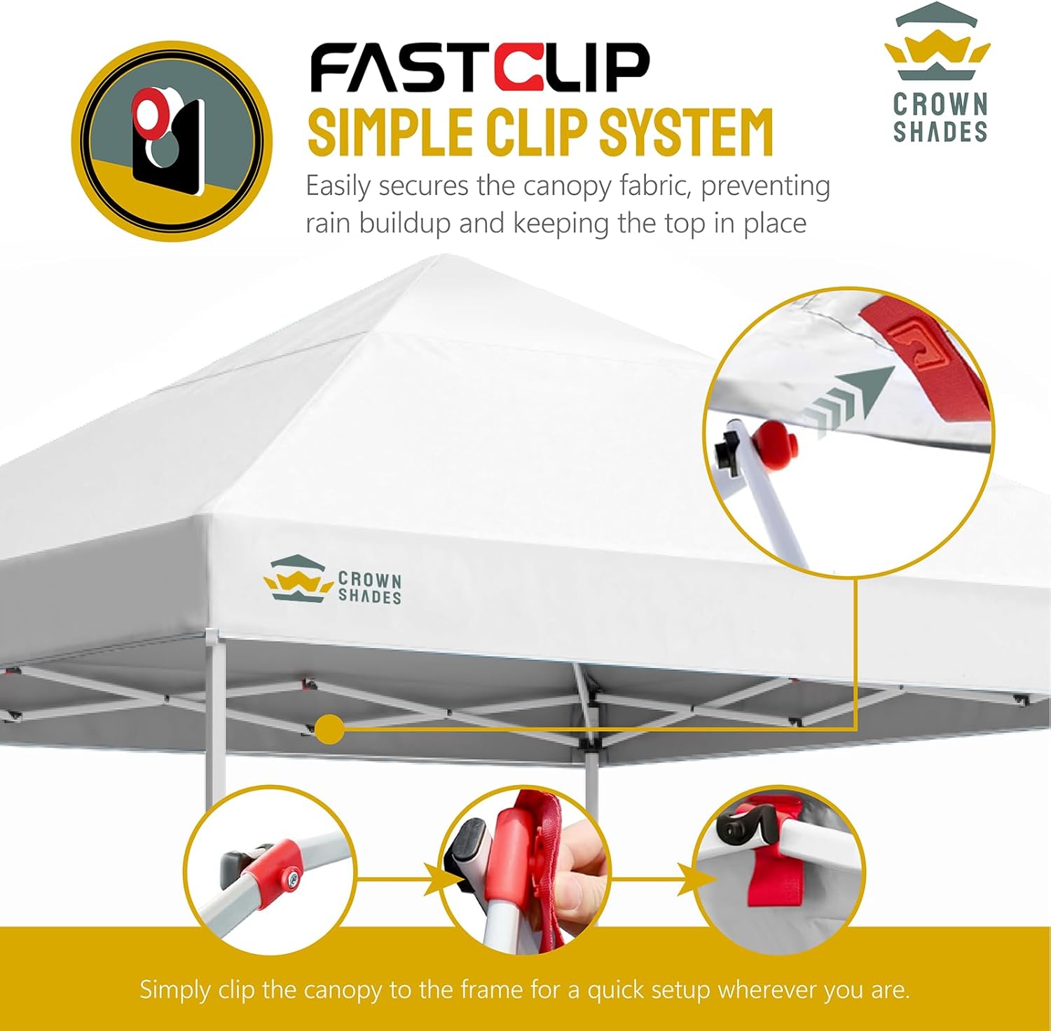 10x10 Pop-Up Awning - One-Click Installation Beach Tent - Outdoor Sunshade Silver Coated Top, 3 Heights and 4 Sand Pockets