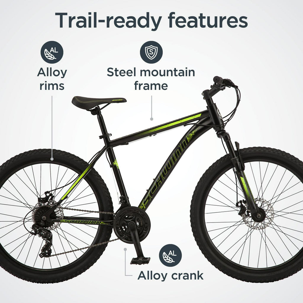 Schwinn Sidewinder Mountain Bike . 26-inch Wheels . 21 Speeds . Mens Style . Black