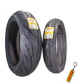 Pirelli Diablo Rosso IV Motorcycle Tires Set Front 110/70ZR17 & Rear 190/55ZR17 with Bonus Keychain