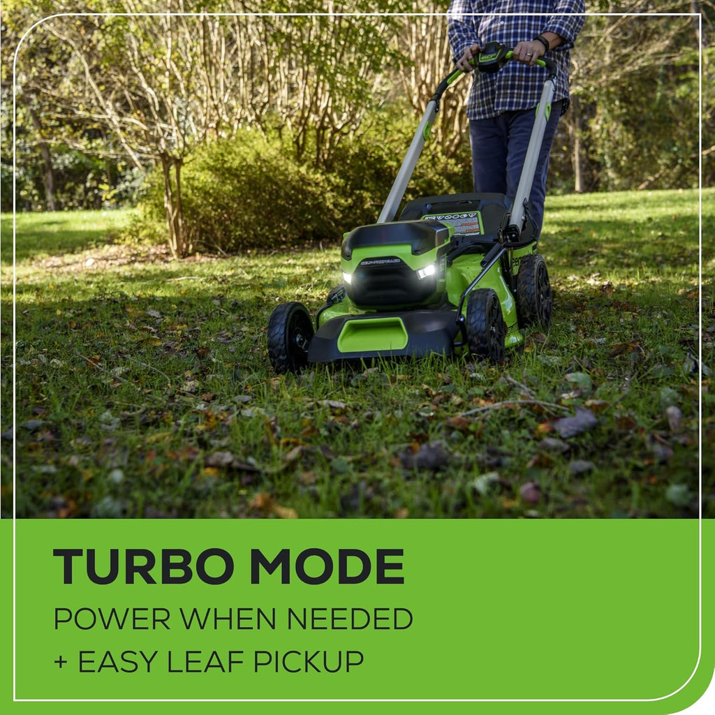 60V 21" Cordless (Self-Propelled) Lawn Mower , 2 x 4.0Ah Batteries and Dual Port Rapid Charger