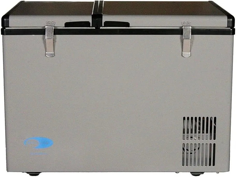 FM-65G 65 Quart Portable Refrigerator and Deep, AC 110V/ DC 12V, Real Chest Freezer for Car, Home, Camping, and RV with-8掳F to 50掳F Temperature Range, Gray, One Size