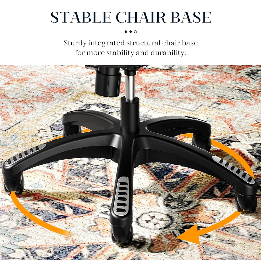 GABRYLLY Ergonomic Office Chair, High Back Home Desk Chair with Headrest, Flip-Up Arms, 90-120° Tilt Lock and Wide Cushion, Big and Tall Mesh Chairs for Man Woman, Black Task Chair