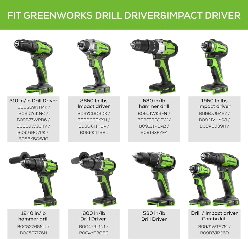 24V Brushless Cordless Drill Impact Driver Power Tool Combo Kit Included 1/2”Drill & 1/4”Hex