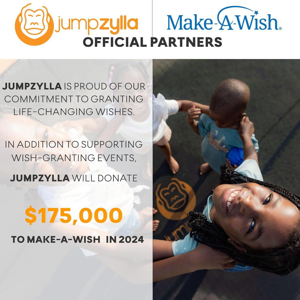 JUMPZYLLA Trampoline 8FT 10FT 12FT 14FT 15FT 16FT Trampoline with Enclosure - Recreational Trampolines with Ladder and AntiRust Coating, ASTM Approval Outdoor Trampoline for Kids