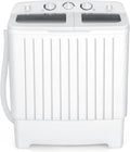 Portable Washing Machine, Twin Tub 20 Lbs Capacity, Washer(12 Lbs) and Spinner(8 Lbs), Durable Design, Timer Control, Compact Laundry Washer for RV, Apartments and Dorms, Grey+White