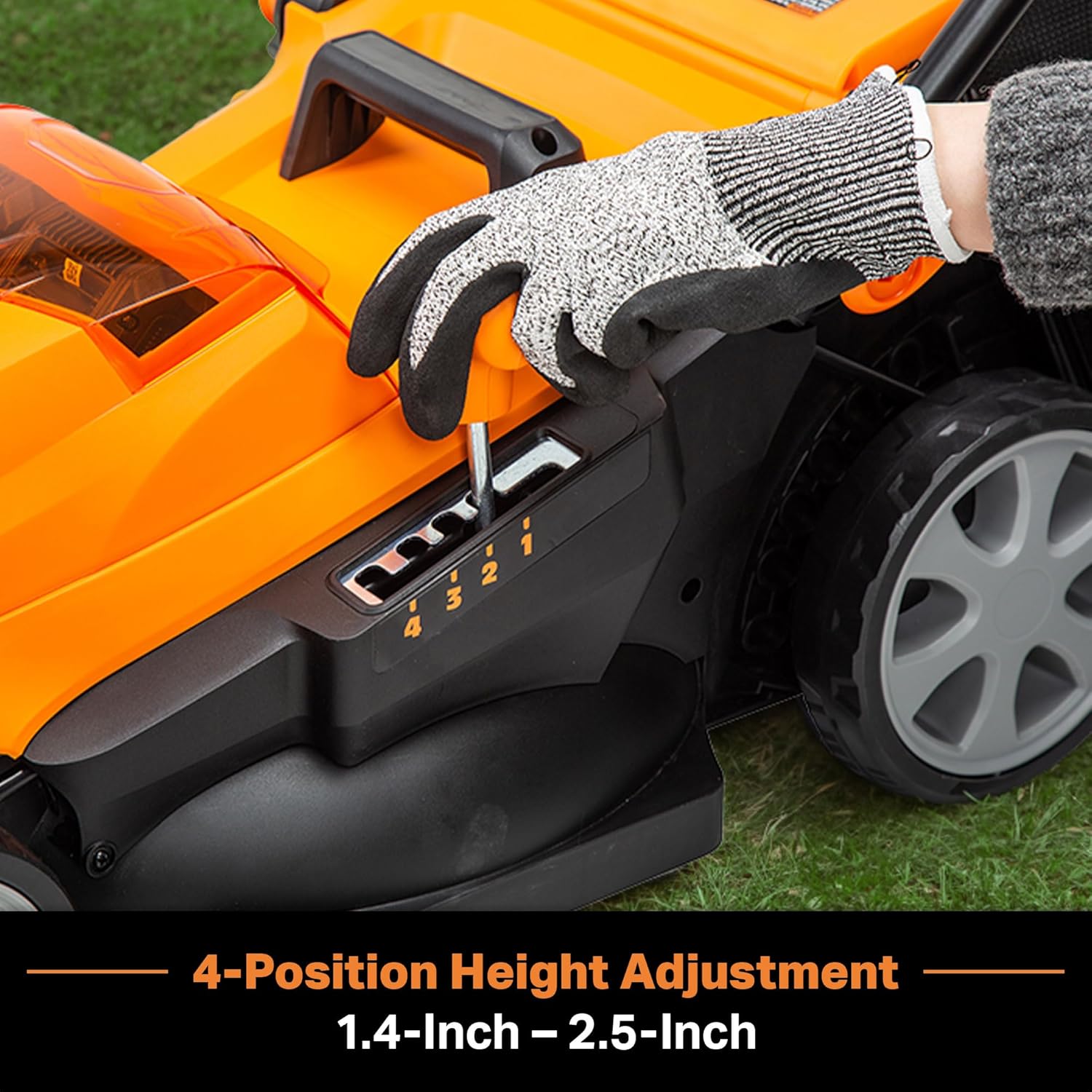 LawnMaster Cordless 13-Inch Lawn Mower 24V Max with 2X4.0Ah Battery and a Charger