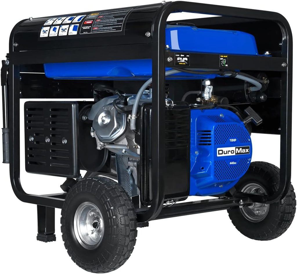 DuroMax XP13000EH 13,000-Watt Dual Fuel Portable Generator - Gas & Propane, Electric Start, Whole Home Backup Power, Transfer Switch Ready, RV & Emergency Ready