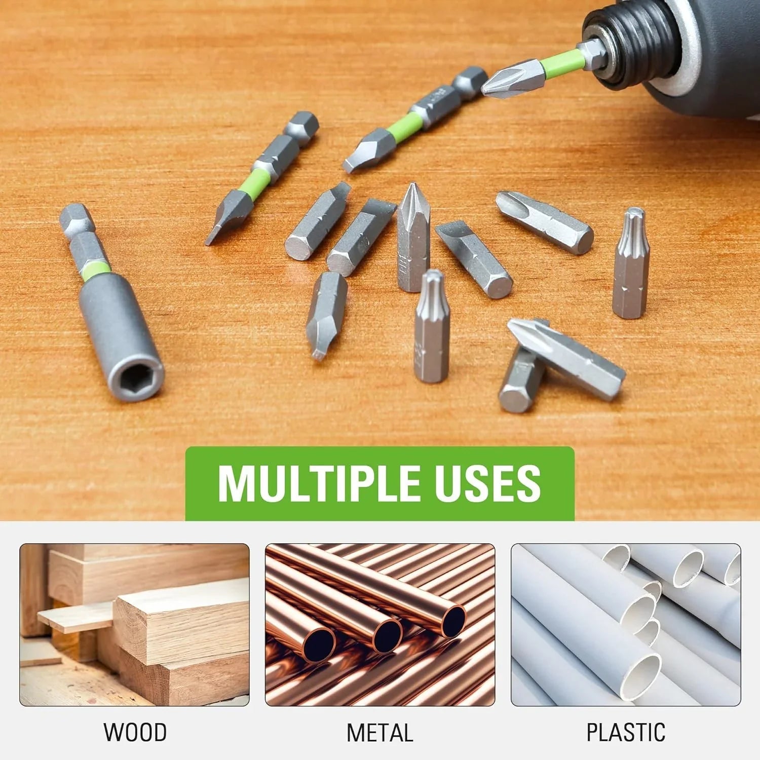 24V Brushless Cordless Drill Impact Driver Power Tool Combo Kit Included 1/2”Drill & 1/4”Hex