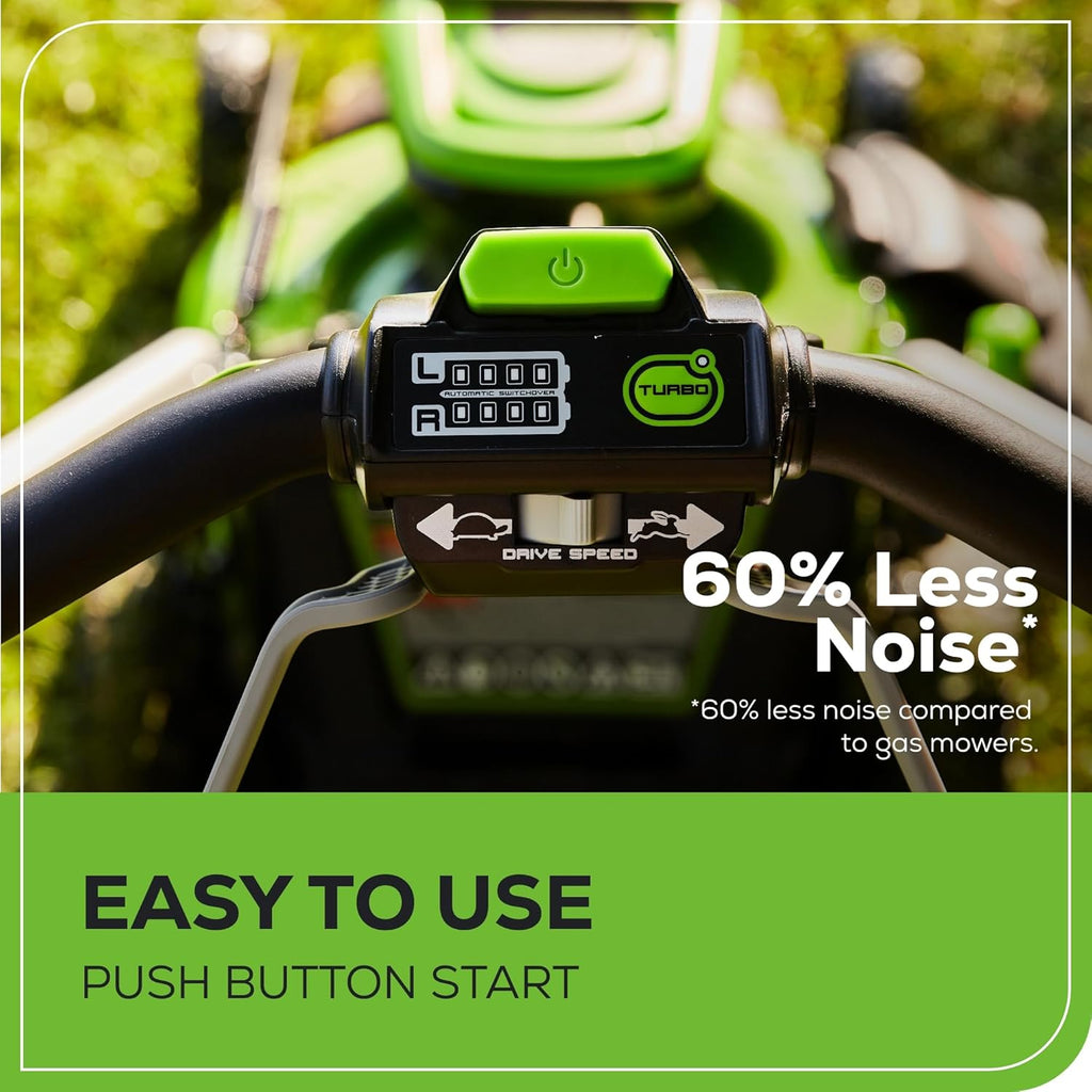 60V 21" Cordless (Self-Propelled) Lawn Mower , 2 x 4.0Ah Batteries and Dual Port Rapid Charger